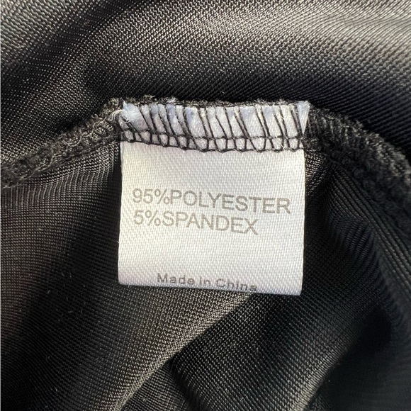 Guberry Black Velvet Faux Wrap Ruched Stretch Dress - Picture 8 of 9